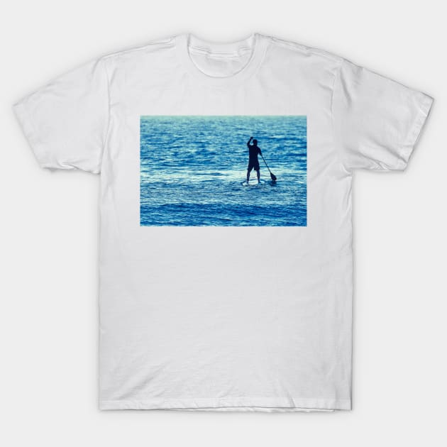 Man on Stand Up Paddle Board T-Shirt by homydesign